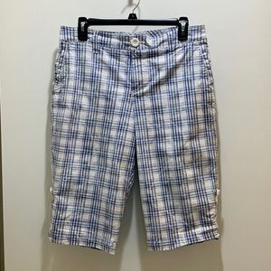 SONOMA PLAID BERMUDA ROLL TAB SHORTS